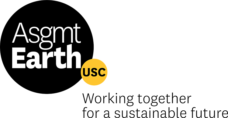 Assignment: Earth logo and tagline, "Working together for a sustainable future."