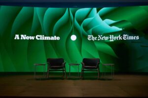 A still from A New Climate, an event by the New York Times geared towards conversations about the climate crisis.