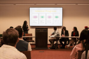 Vice President Nivea Krishnan presented USG’s internal goals to increase intentionality, impact and outreach.