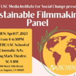 sustainable filmmaking panel flyer