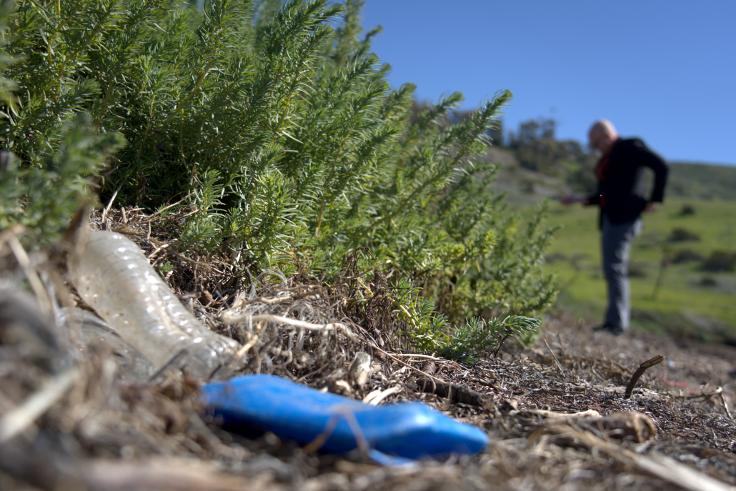 Trash on the floor in Catalina Island