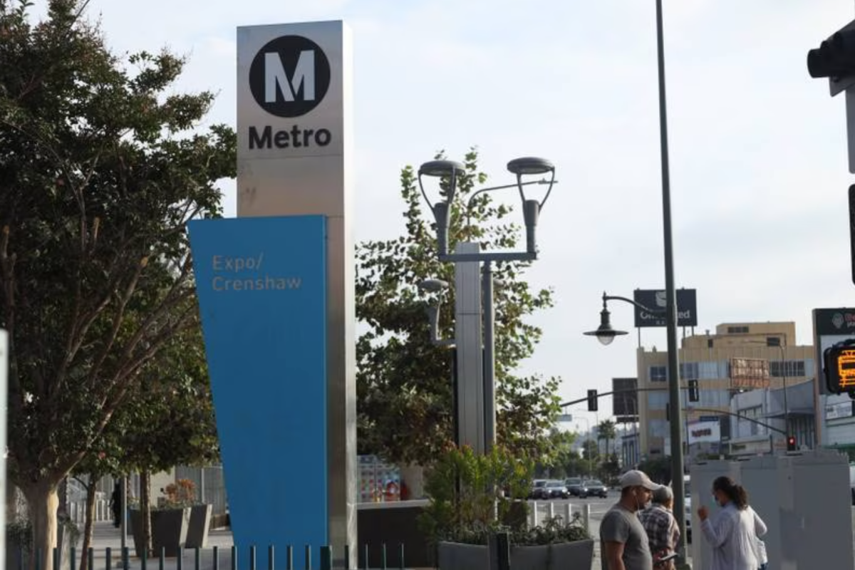 L.A. Metro stop at Expo/Crenshaw in Los Angeles, California. (Photo by Shane Dimapanat)