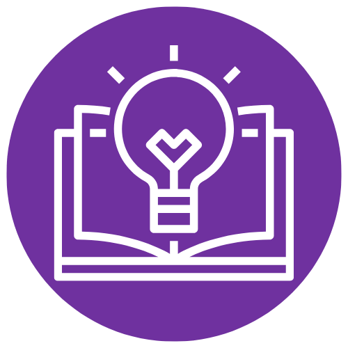 Icon of a book and lightbulb, representing the Assignment: Earth Education domain.
