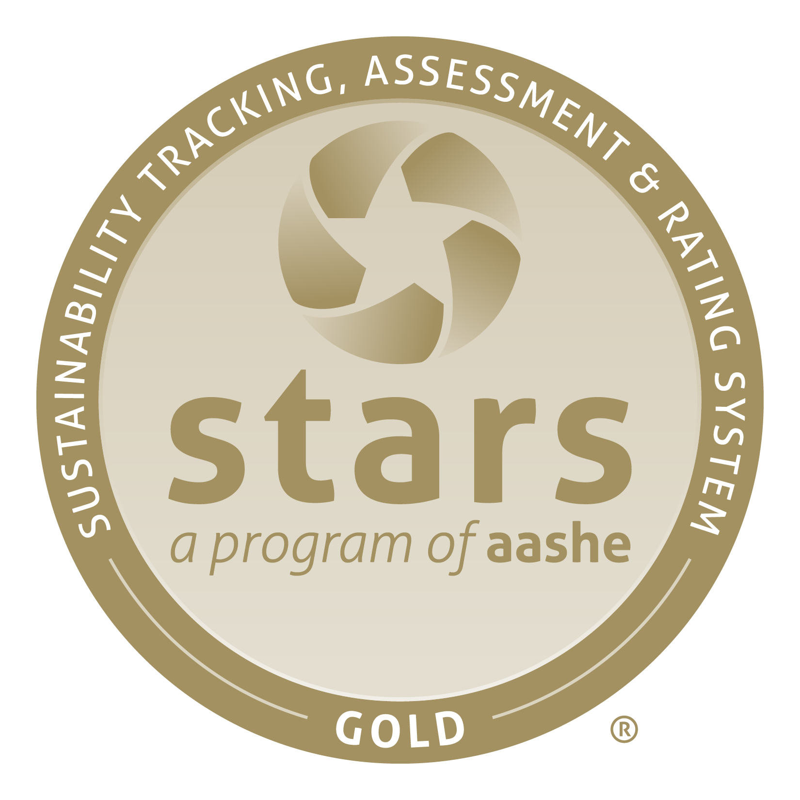 AASHE Gold STARS Rating Seal.