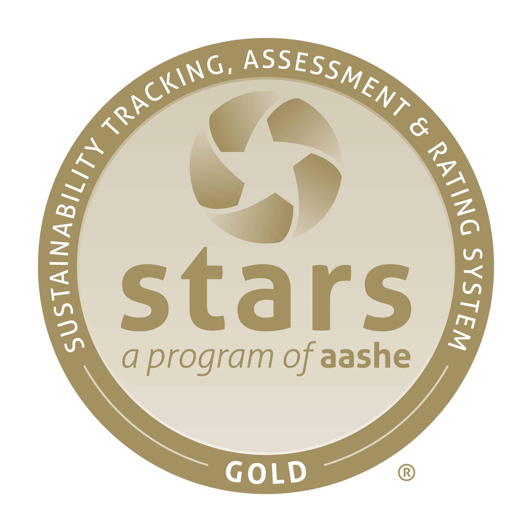 AASHE Gold STARS Rating Seal.