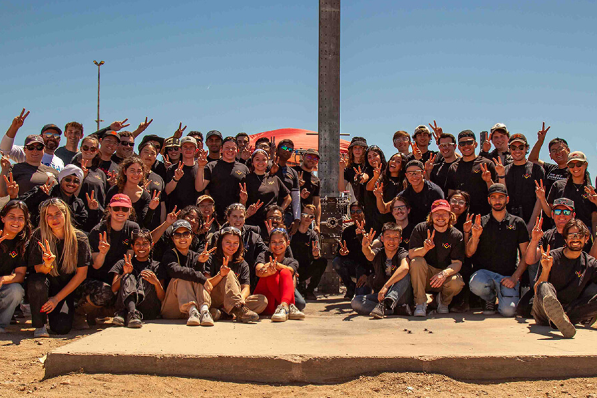 The 2024 LPL team during a test fire in the Mojave Desert.