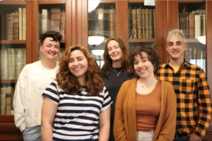 The USC Libraries' five summer 2024 sustainability fellows. (Credit: Anne-Marie Maxwell)