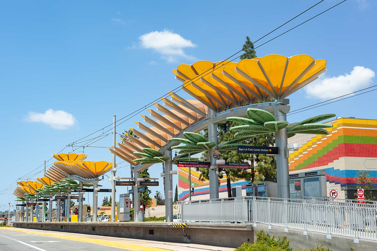 Modular shade structures in LA.